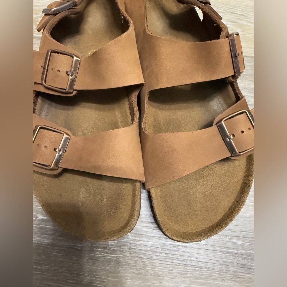 Birkenstock Brown Suede Double Buckle Sandals - Picture 9 of 10